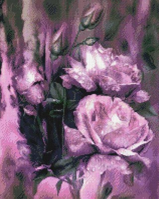 Алмазная вышивка «Фиолетовые цветы» Алмазная вышивка «Фиолетовые цветы»