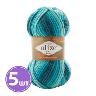 Пряжа ALIZE Superlana MAXI Batik (7801), мультиколор, 5 шт. по 100 г Пряжа ALIZE Superlana MAXI Batik (7801), мультиколор, 5 шт. по 100 г