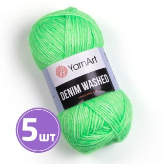 Пряжа YarnArt Denim Washed1 (912), меланж светло-зеленый, 5 шт. по 50 г Пряжа YarnArt Denim Washed1 (912), меланж светло-зеленый, 5 шт. по 50 г