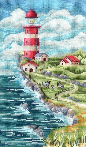Набор для вышивания «Пейзаж с маяком»