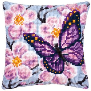 Набор для вышивания «Подушка. Фиолетовая бабочка»
