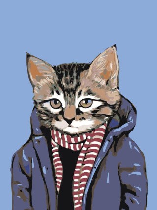 Картина по номерам «В теплой куртке» Картина по номерам «В теплой куртке»