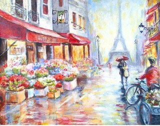 Алмазная вышивка «Вдвоем по Парижу» Алмазная вышивка «Вдвоем по Парижу»