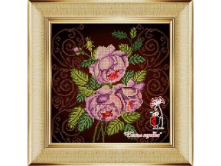 Рисунок на ткани «Бархатная роза»