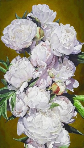 Рисунок на ткани «Белые пионы» Рисунок на ткани «Белые пионы»