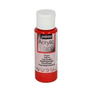 Краска акриловая Pebeo Acrylic Paint декоративная перламутровая (Красный), 59 мл