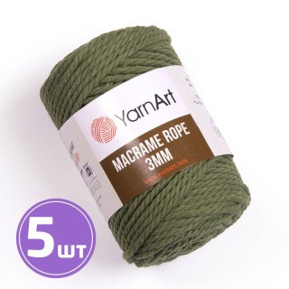 Пряжа YarnArt Macrame rope 3 мм (787), фисташка, 5 шт. по 250 г