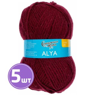 Пряжа Семеновская Alya (13416), бордо, 5 шт. по 100 г Пряжа Семеновская Alya (13416), бордо, 5 шт. по 100 г