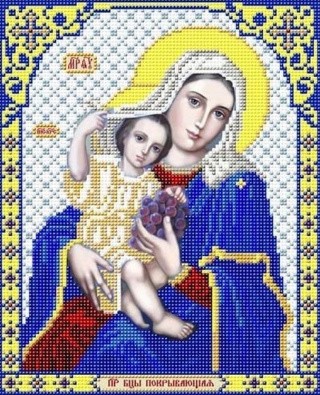 Рисунок на ткани «Богородица Покрывающая»