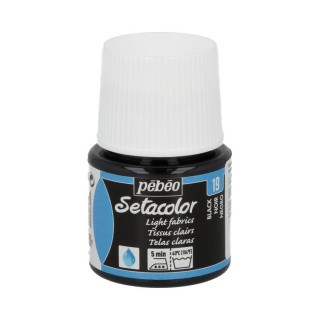 Краска для светлых тканей Setacolor PEBEO, цвет: черный, 45 мл