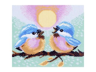 Рисунок на канве «Две птички»
