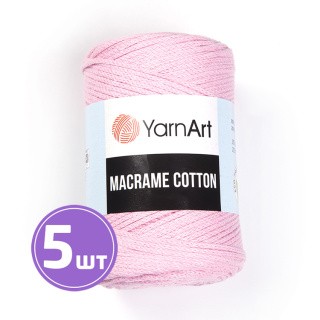 Пряжа YarnArt Macrame Cotton (Макраме Коттон) (762), бледная роза, 5 шт. по 250 г Пряжа YarnArt Macrame Cotton (Макраме Коттон) (762), бледная роза, 5 шт. по 250 г