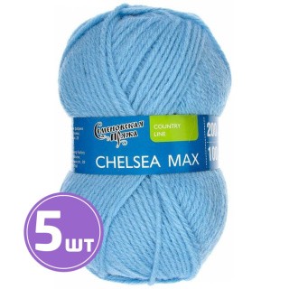 Пряжа Семеновская Chelsea MAX (3), голубой 5 шт. по 100 г Пряжа Семеновская Chelsea MAX (3), голубой 5 шт. по 100 г