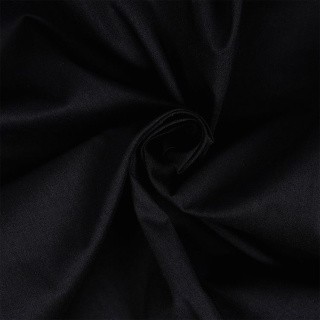 Ткань ТиСи поплин стрейч, 5 м x 150 см, 110 г/м², цвет: черный, TBY