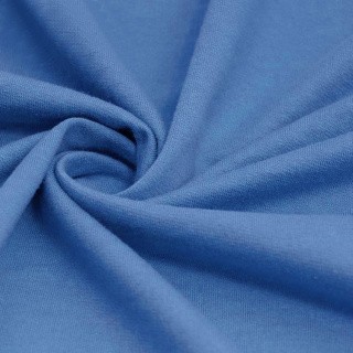 Ткань трикотаж Футер 3х нитка, петля, хлопок, 6 м, ширина 190 см, цвет: голубой, TBY