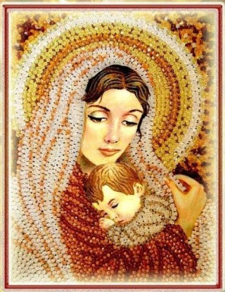 Набор для вышивания бисером Радуга Бисера В-156 Богородица Леушинская, 21*25 см