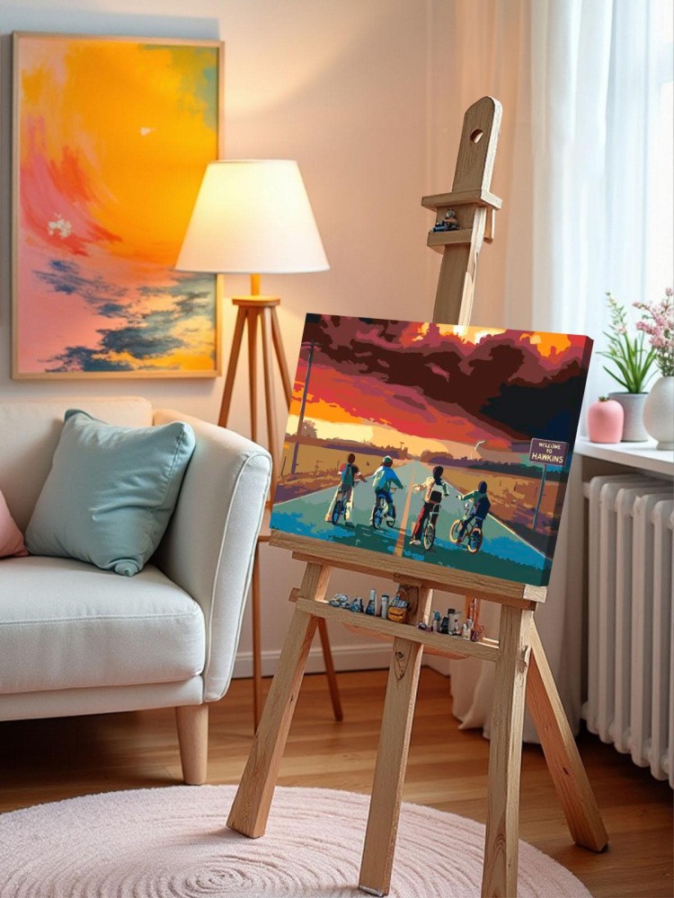 Картина по номерам «Очень странные дела: Добро пожаловать в Хоукинс» — картинка 10