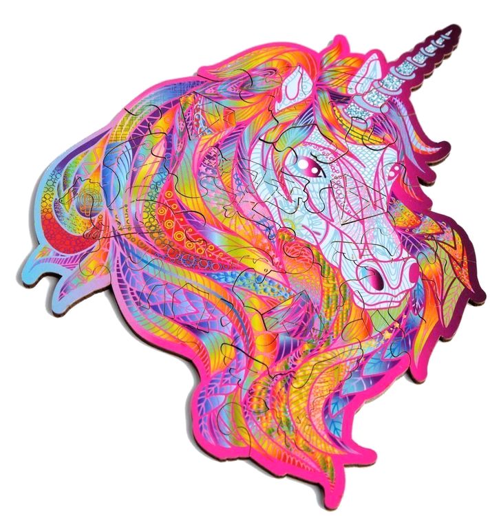 Деревянный пазл Wood Trick «Единорог: Голубое Пламя» — картинка 2