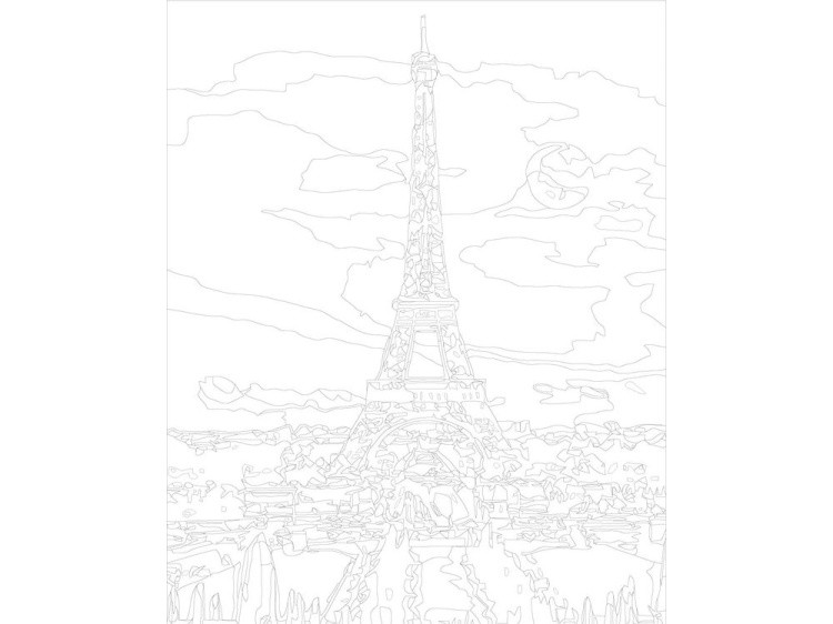 Картина по номерам «Ночной Париж» — картинка 3