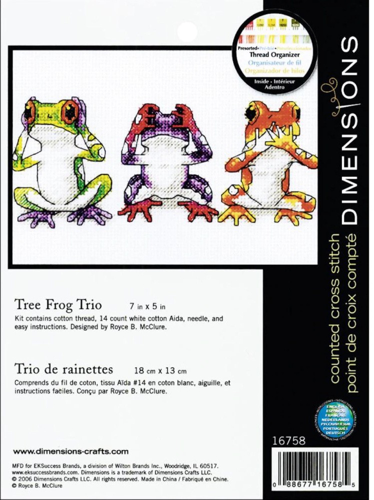 Набор для вышивания «Трио древесных лягушек» — картинка 3