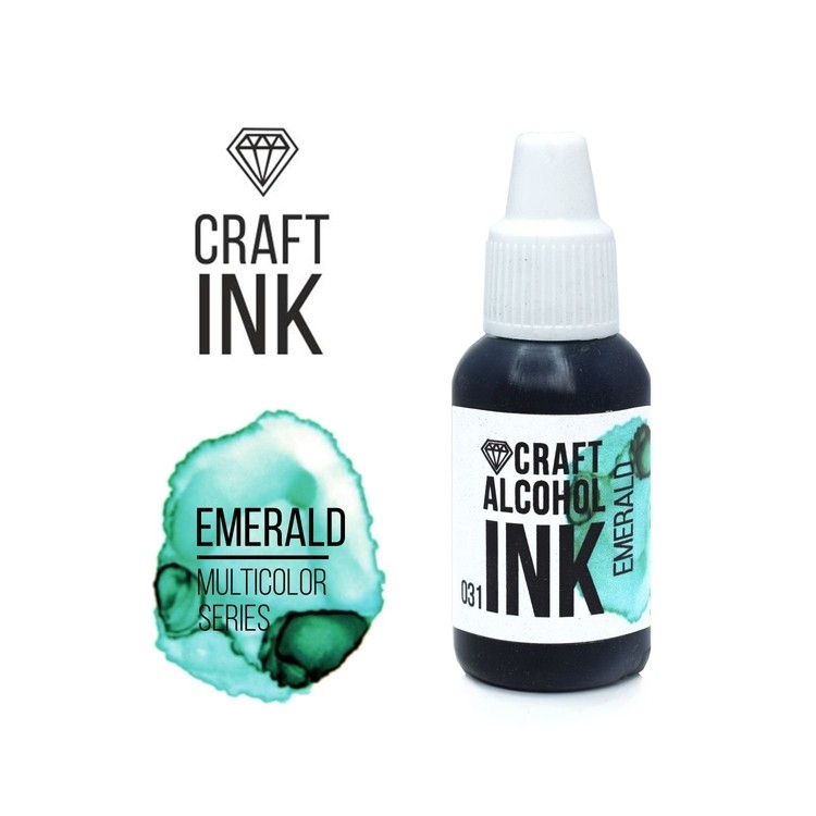 Алкогольные чернила изумруд (Emerald) 20 мл, Craft Alcohol INK