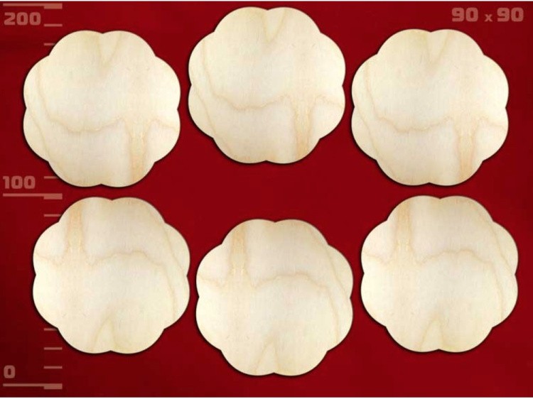 Деревянные заготовки для эбру - подставки под горячее Ромашка 1, Integra Art