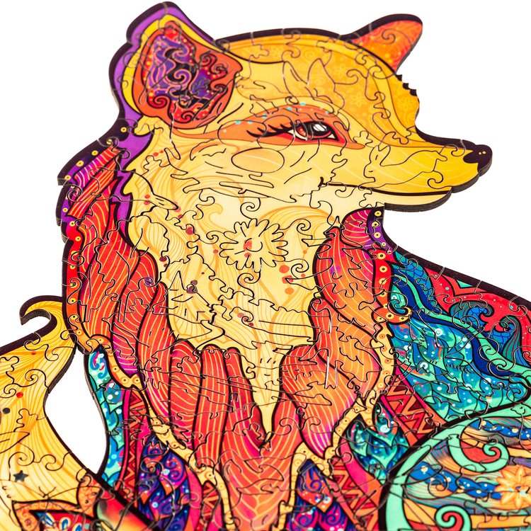 Деревянный пазл Unidragon «Обольстительная Лисичка», размер M (А4) — картинка 4