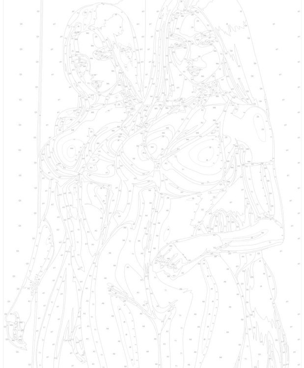 Картина по номерам «Девушки-подружки» — картинка 3