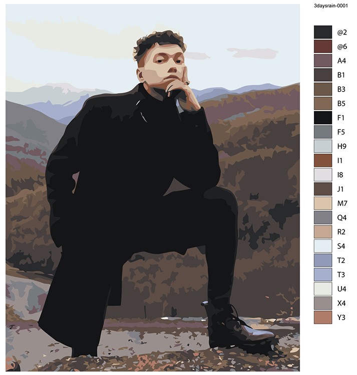 Картина по номерам «Три дня дождя: Глеб Викторов» — картинка 2