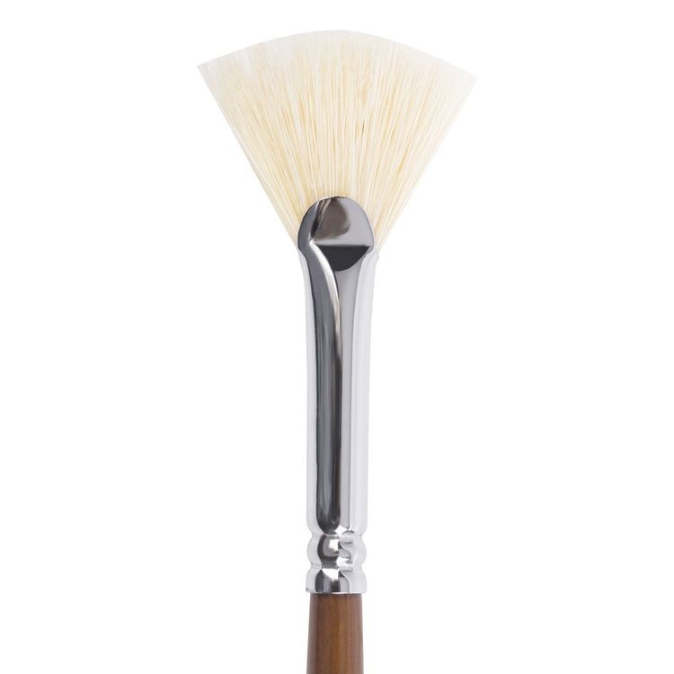 Кисть художественная профессиональная Art Classic, щетина, веерная, № 6, длинная ручка, Brauberg — картинка 3