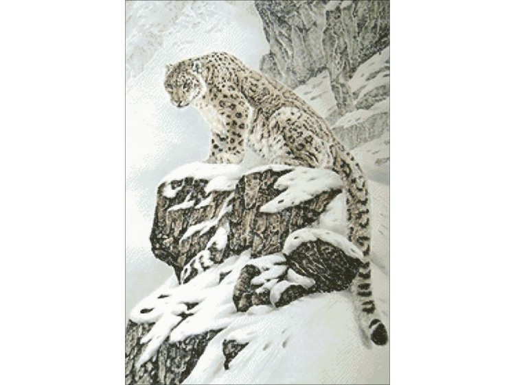 Алмазная вышивка «Снежный барс» — картинка 2