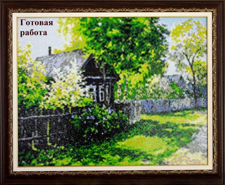 Алмазная вышивка «Весна в деревне» — картинка 3