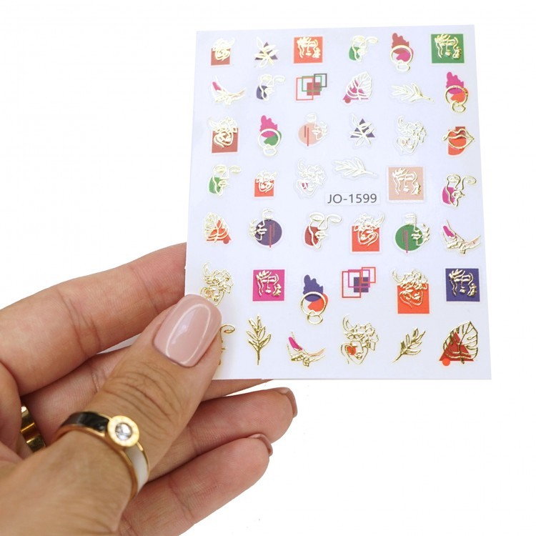 Декоративные наклейки с металлизированным эффектом №10, 12x8 см, 1 шт. — картинка 3