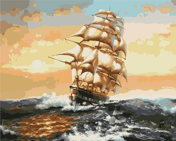 Картина по номерам «На всех парусах»