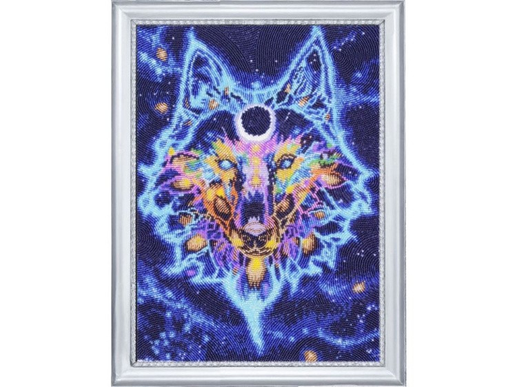 Набор для вышивания бисером «Звёздный волк»