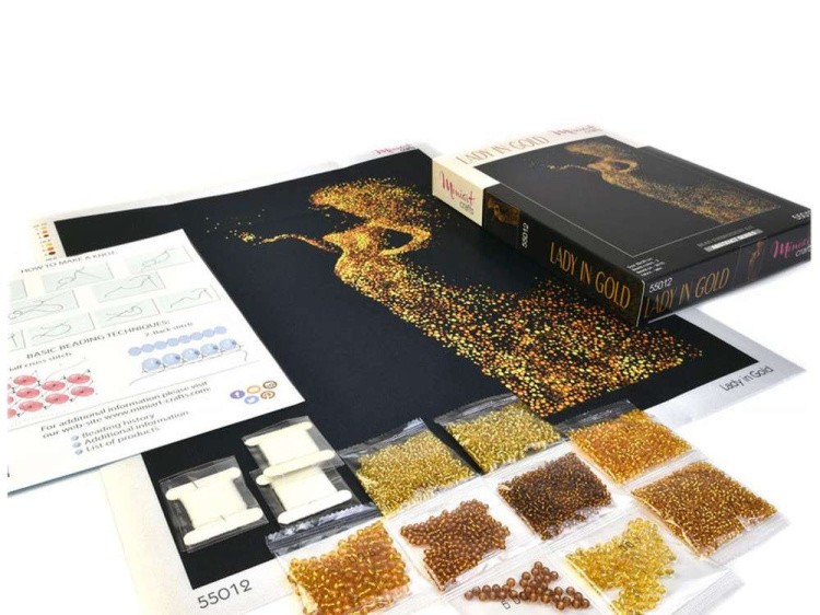Набор вышивки бисером «Дама в Золоте» — картинка 3