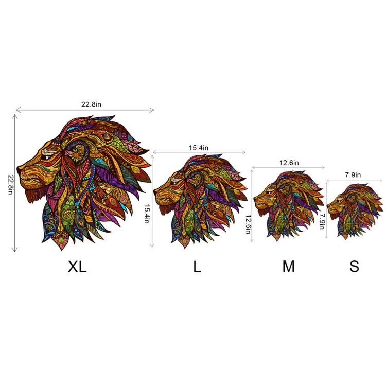 Деревянные пазлы «Король Джунглей L», Woodbests — картинка 3