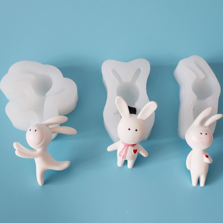 Силиконовый молд - Зайка №1, 7,5x7см, 1 шт. — картинка 3