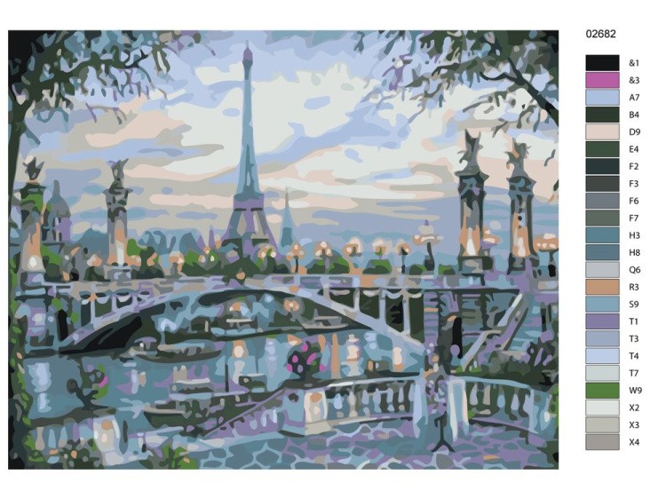 Картина по номерам «Городской мост» — картинка 2