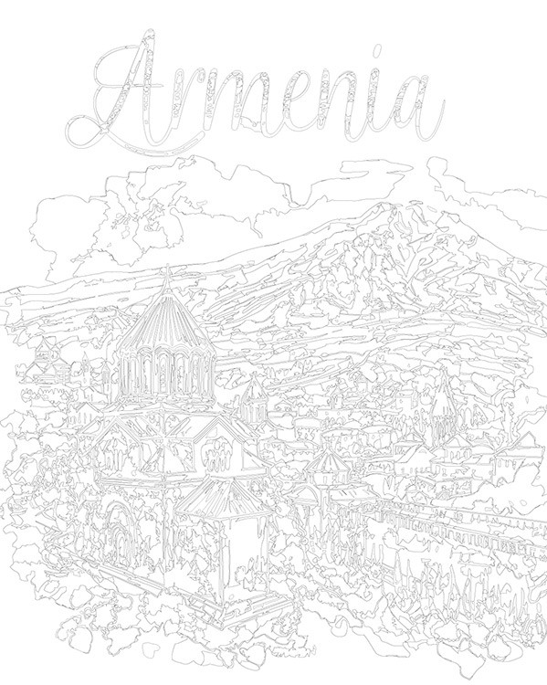 Картина по номерам «Армения: монастыри, гора Арарат 40x50» — картинка 3