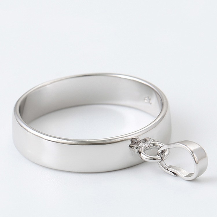 Металлический молд для кулона круг большой, цвет: серебро, 1 шт. — картинка 3