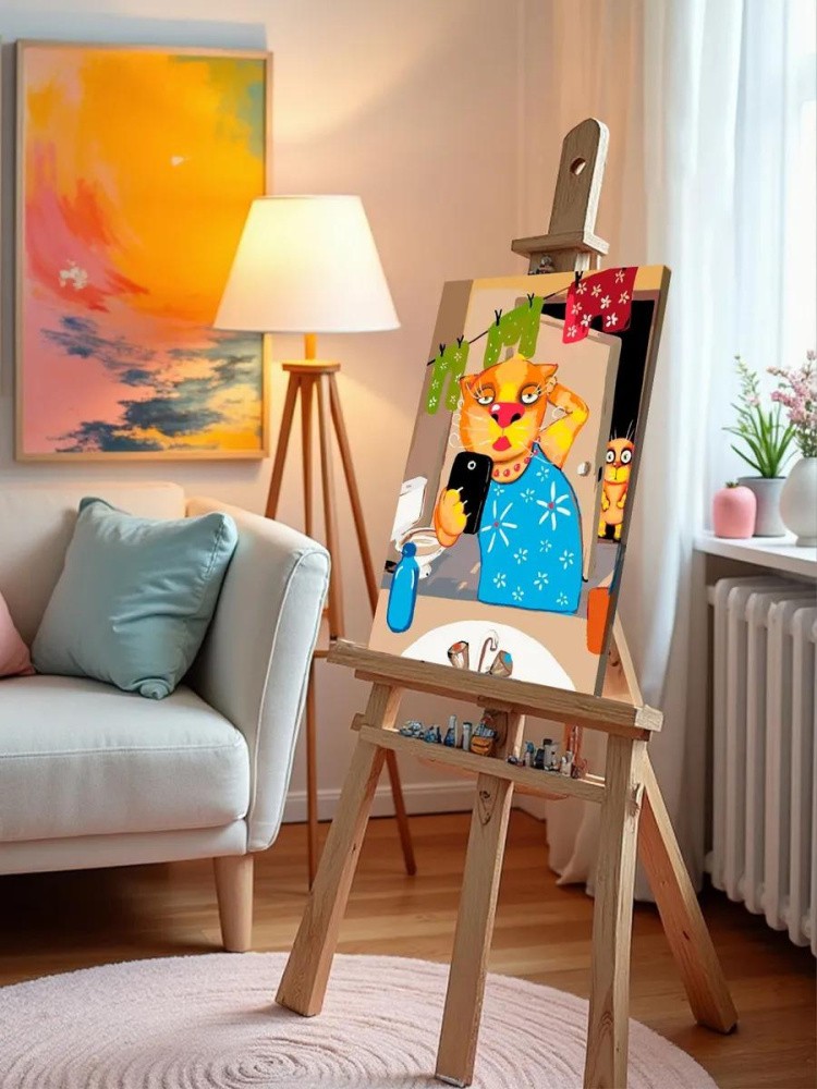 Картина по номерам «Сэлфи в ванной» — картинка 9