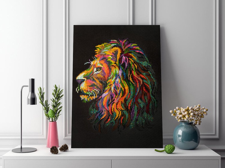 Алмазная вышивка «Царь зверей» — картинка 4