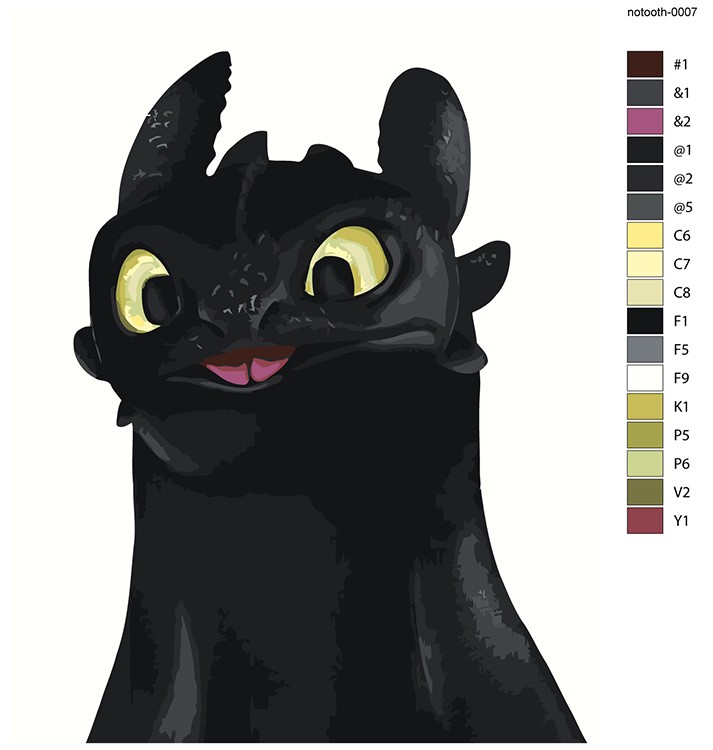 Картина по номерам «Как приручить дракона: Беззубик 40х50» — картинка 2