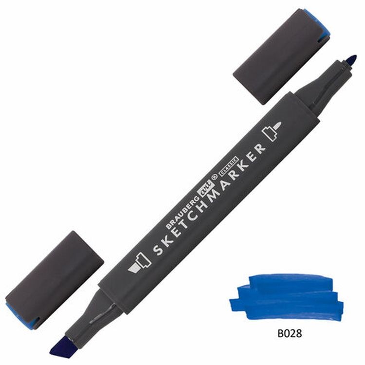 Маркеры для скетчинга двусторонние 1 мм - 6 мм BRAUBERG ART CLASSIC, цвет: базовые цвета — картинка 18