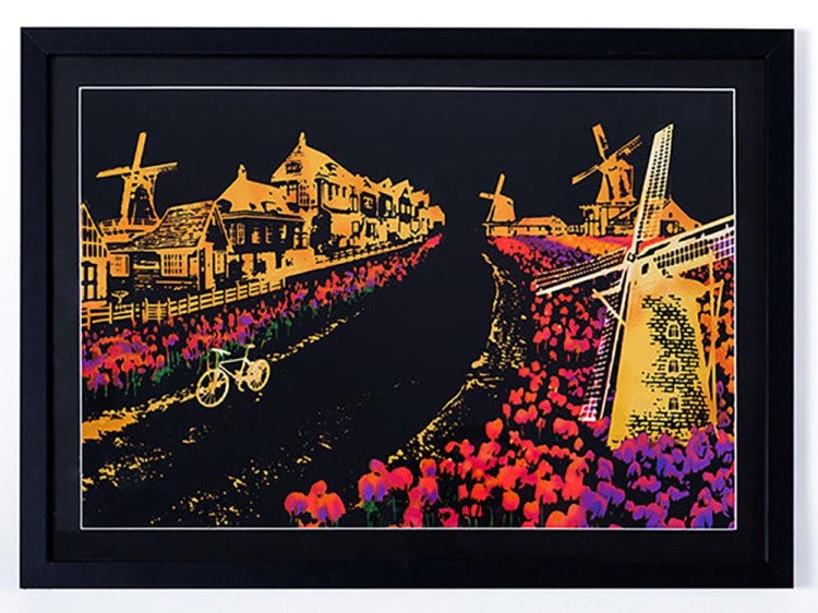 Скретч-картина «Holland» (цветная) — картинка 3