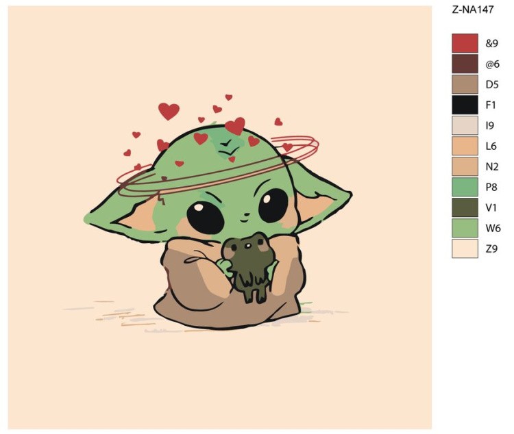 Картина по номерам «Мастер Йода» — картинка 2