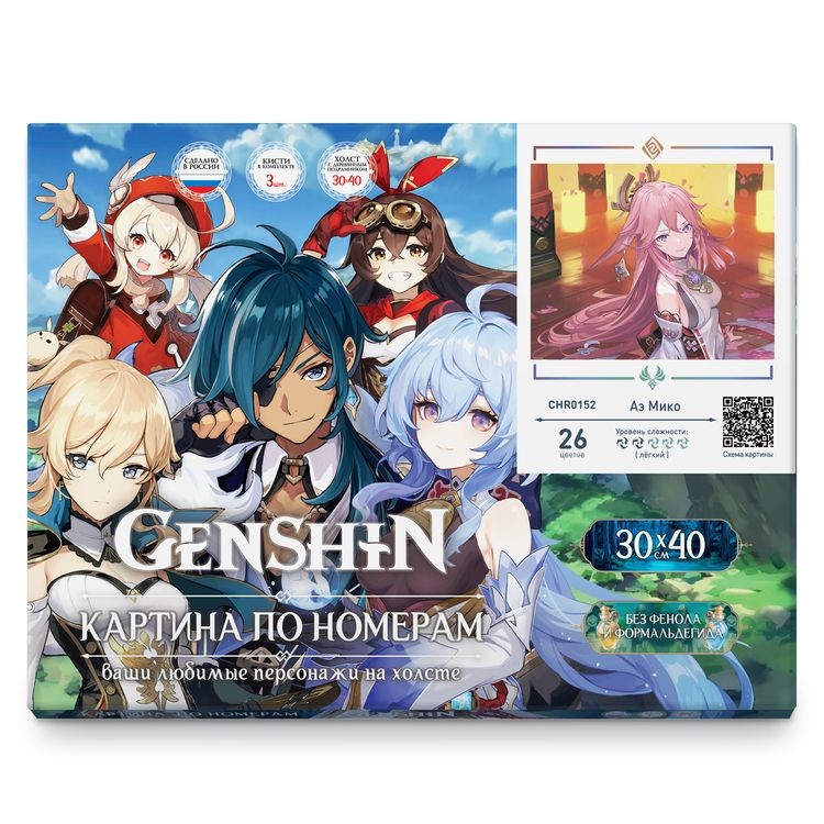 Картина по номерам «Геншин. Аэ Мико» — картинка 3