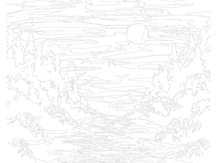 Картина по номерам «Лунная ночь» — картинка 3