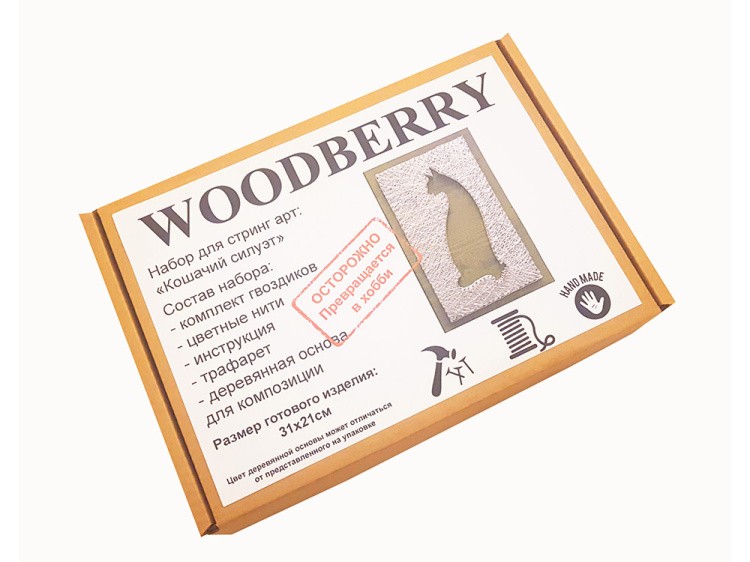 Набор для творчества STRING ART «Кошачий силуэт» — картинка 2